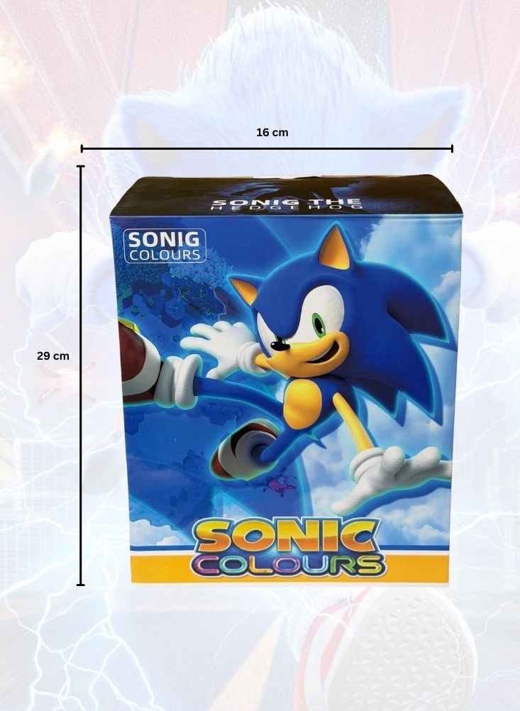 سونيك مجسم سونيك القنفذ مع صندوق - لعبة شخصية لعبة فيديو كلاسيكية باللون الأزرق - Image 4